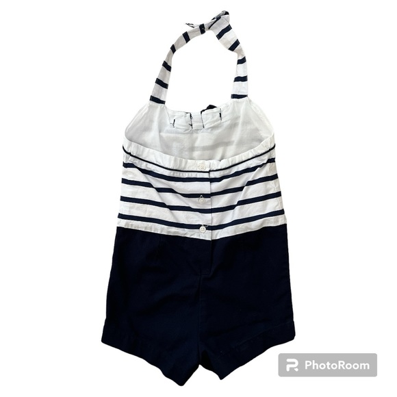 Janie and Jack nautical striped halter romper 3T - Picture 4 of 4